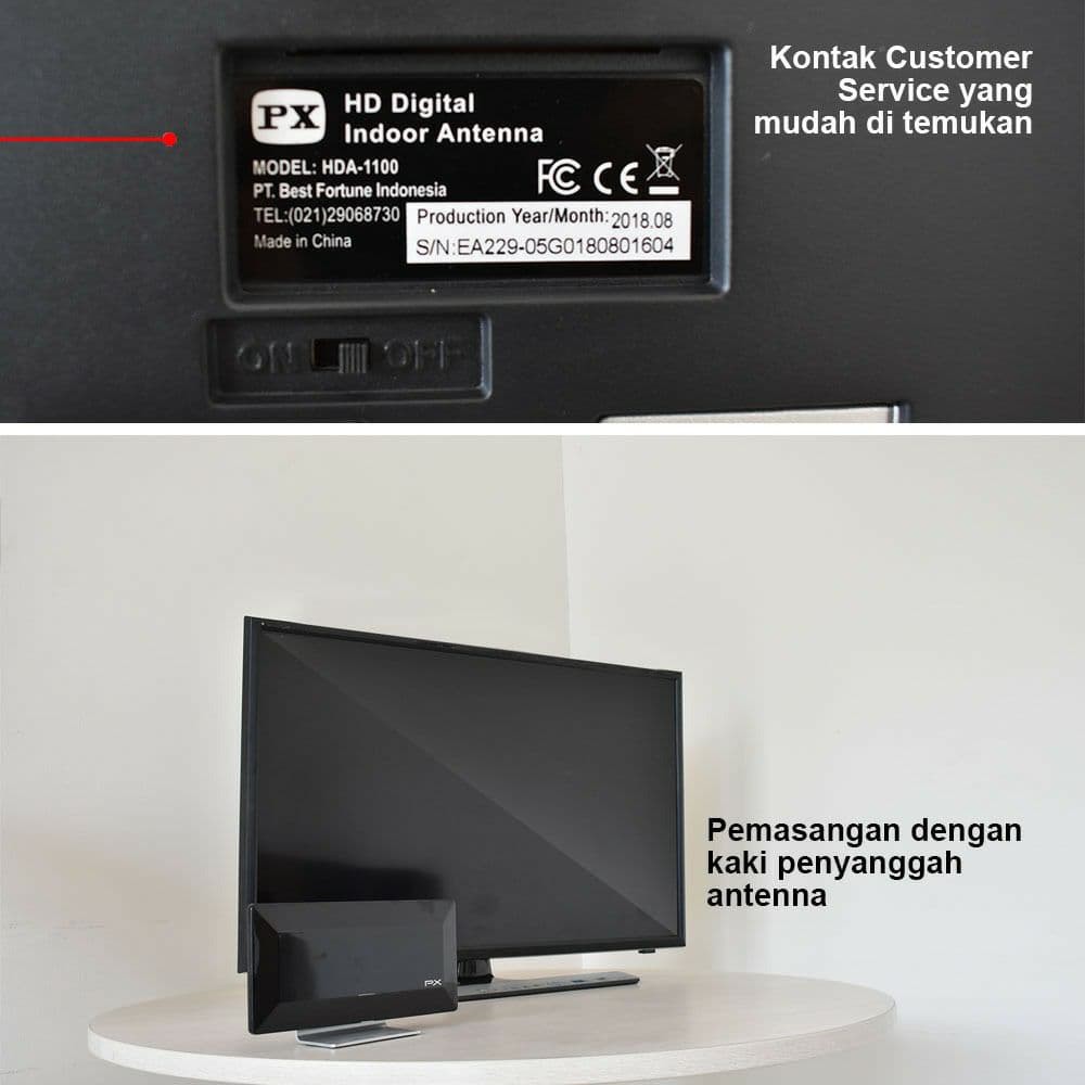 PX HDA-1100 Antena TV Digital Analog Indoor - GARANSI 18 BULAN