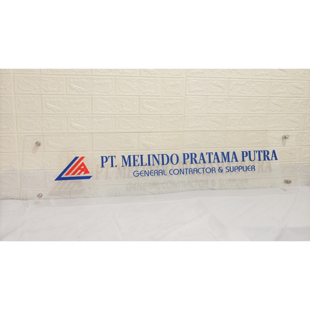 Papan Nama Toko Acrylic/ Logo Sign 120x30cm 5mm tulisan acrylic timbul