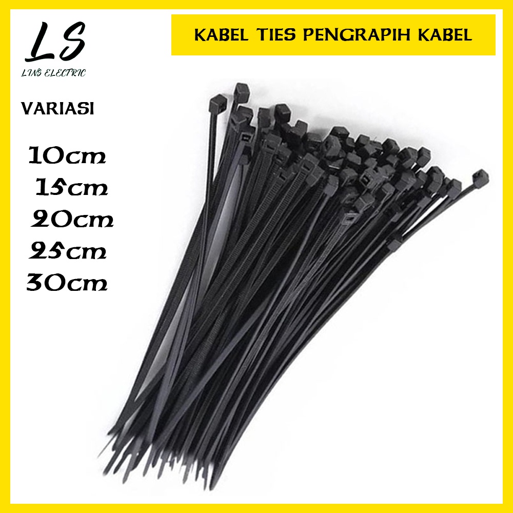 Kabel Ties Hitam Isi 100pc (Ukuran 10cm)