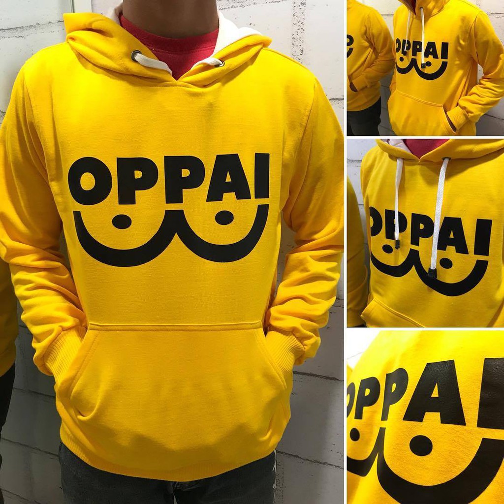 Hoodie Oppai Saitama One Punch Man OPM Fleece