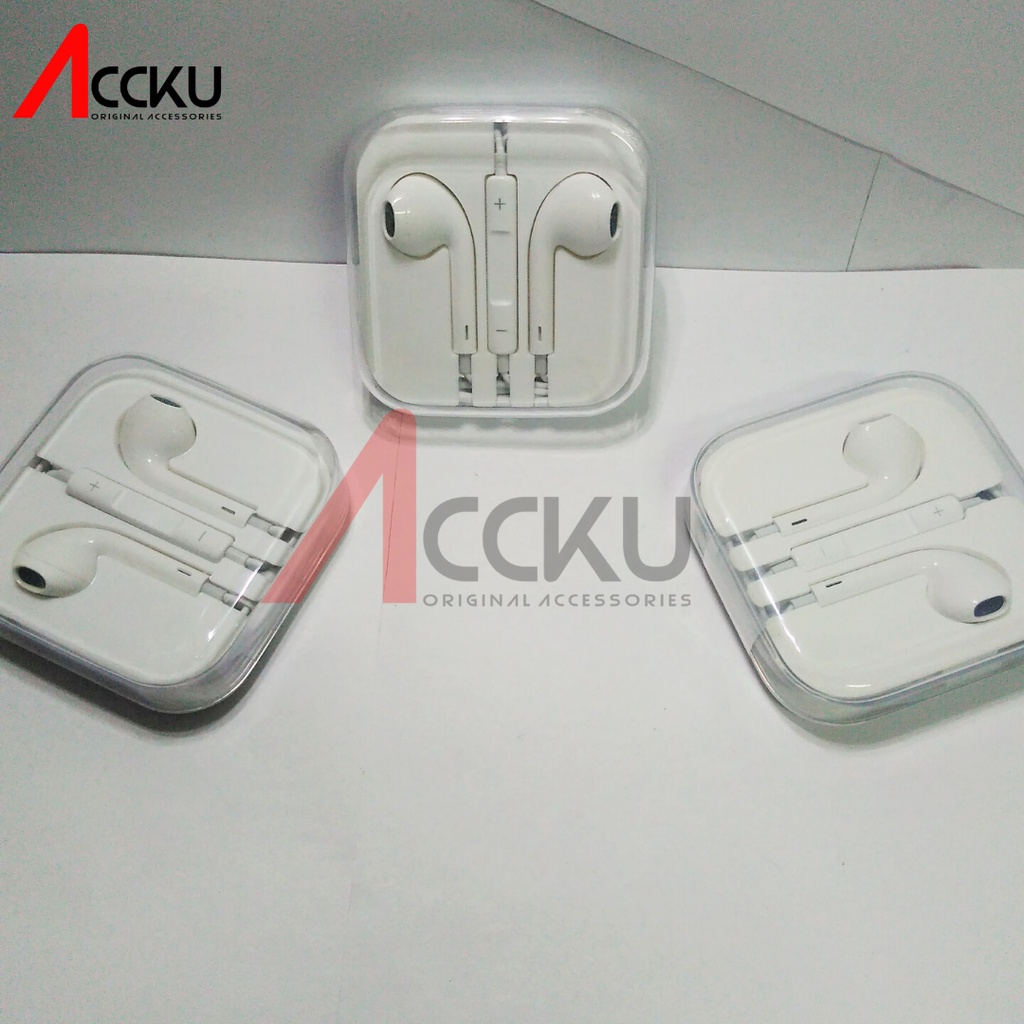 [ iP5 White ] Handsfree Berkabel dengan Mikrofon  &amp; Tombol Fungsi Earphone In-Ear Headphone HiFi Stereo Audio, 3.5mm | Earphone | Headset | Earbud | Headphone Untuk Android Phones, MP3, Laptop, Computer &amp; Smartphone