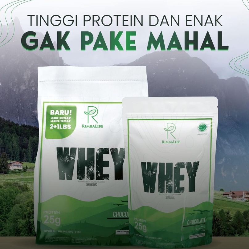 RimbaLife Rimba Whey 3lbs BPOM Halal MUI RimbaWhey Rimba Life Protein Concentrate Isolate Pro whey