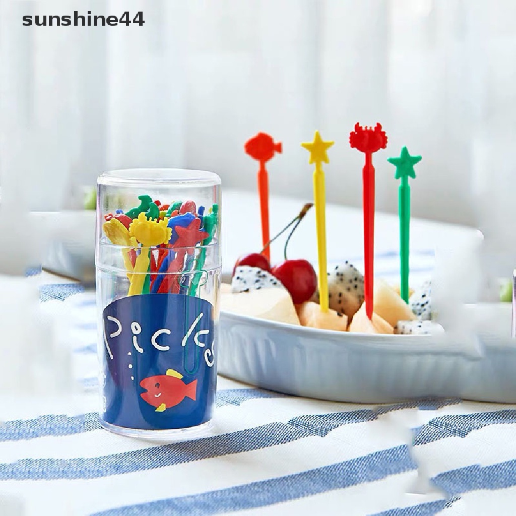 Sunshine 20pcs / Kantong Tusuk Gigi Buah / Dessert Untuk Dekorasi Pesta