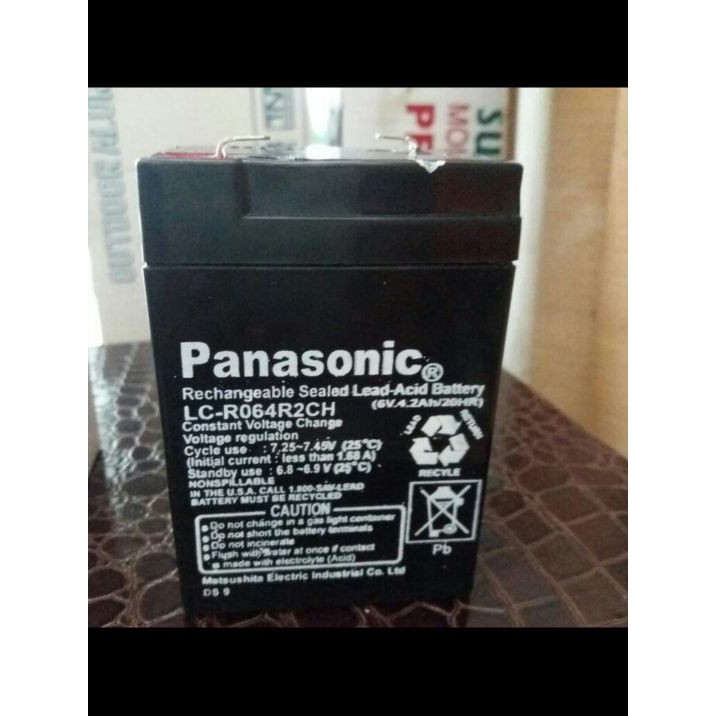 New Baterai aki pamasonic oem 6v 4.5a