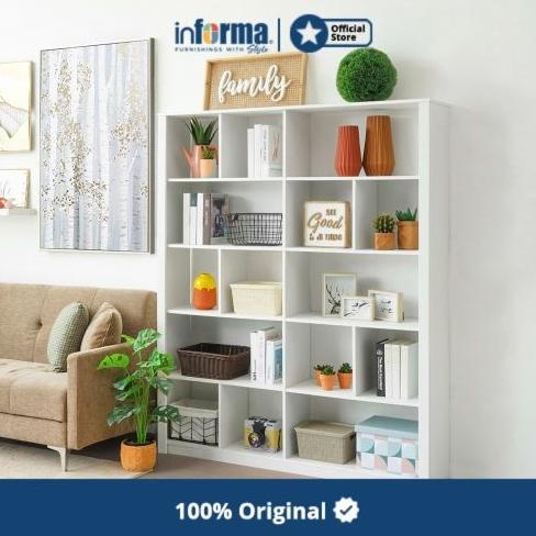 Informa Rak Buku Funky Bookcase White