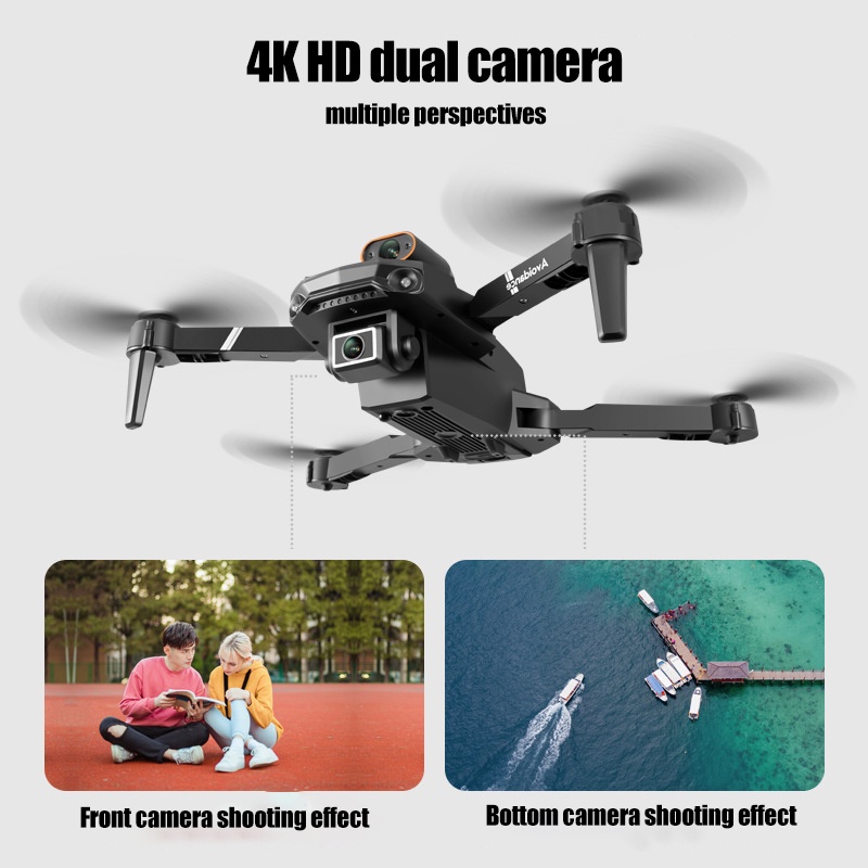 mukava S91 drone Penghindaran Rintangan Cerdas 4K Aerial HD Dual Camera Quadcopter Lipat Pesawat Remote Control