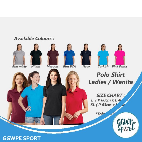 Baju / Kaos Polo Cewek polo shirt wanita / ladies Polos Bahan Tebal dan Nyaman