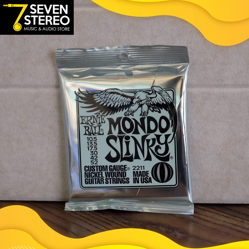 Ernie Ball Mondo 2211 Slinky Nickel Wound Electric Guitar Strings 10.5-52