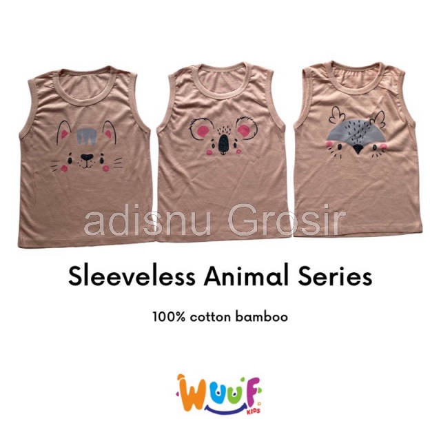 Kaos Kutung Bayi Anak SLEEVELESS BABY KIDS WUUF KIDS