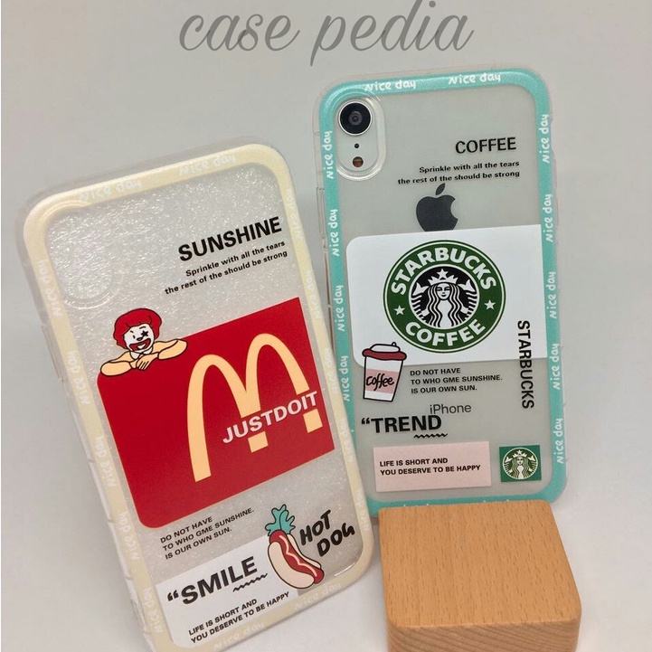 Soft Case OPPO A3s A5s A5 A7 A12 A5 A9 2020 A1k A37 A37F A39 A57 A59 A71 A73 A79 A83 NEO 9 10 Silikon Casing Starbucks McDonald's