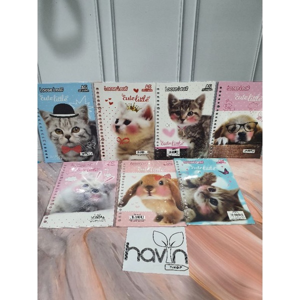 ISI FILE merek KIKY atau Big Boss/LOOSE LEAF/isi kertas File polos/isi binder-Cat-Cute little (25)