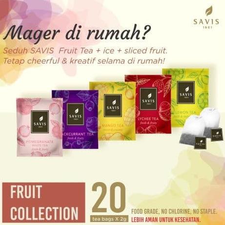 

[ COD ] Teh premium Savis - Mix Fruit Collection 20 Teabag EKSLUSIF Kode 1042