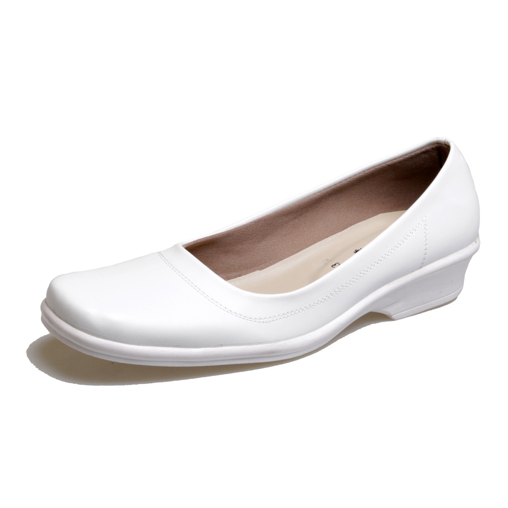 Sepatu Wanita Formal / Sepatu Cewek Pantofel Warna Putih bda-230