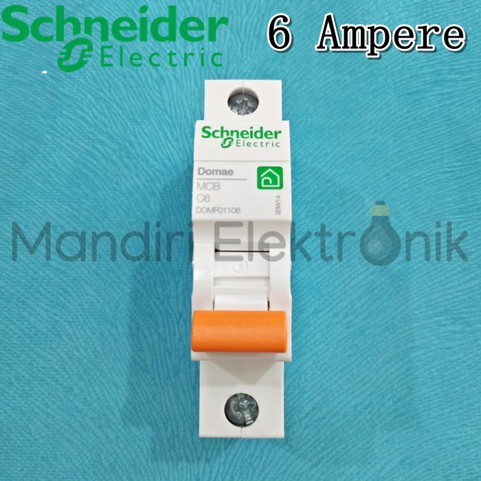 MCB Schneider Domae 1P 2A, 4A, 6A, 10A, 16A, 20A, 32A, 40A 1 Phase MCB SNI