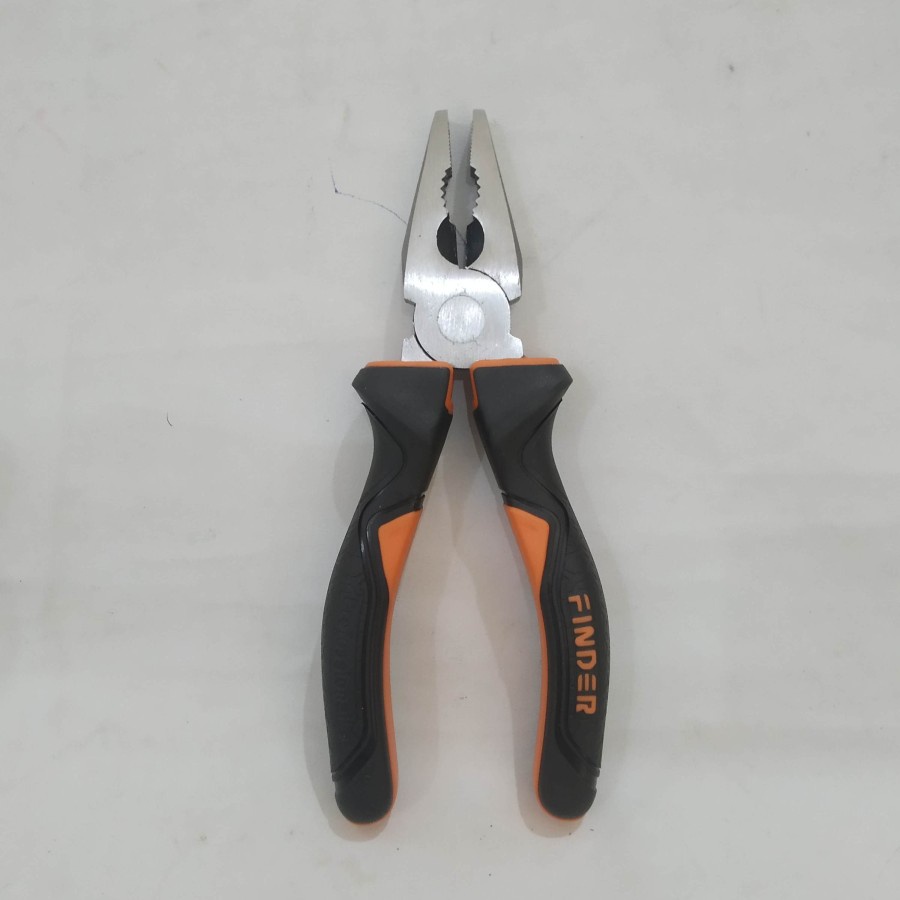 Tang jepit ujung rata kombinasi diagonal potong lancip long nose pliers 6 inch 6&quot; gagang karet premium finder