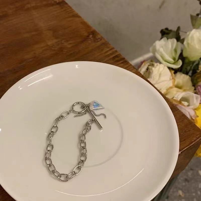 Kalung Rantai Ganda Bahan Alloy Bentuk Hati Aksen Berlian Imitasi Untuk Wanita