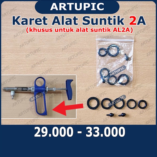 Karet Alat Suntik 2A Spareparts Syringe Ring Rubber untuk AL2A seperti Socorec 2 ml Artupic