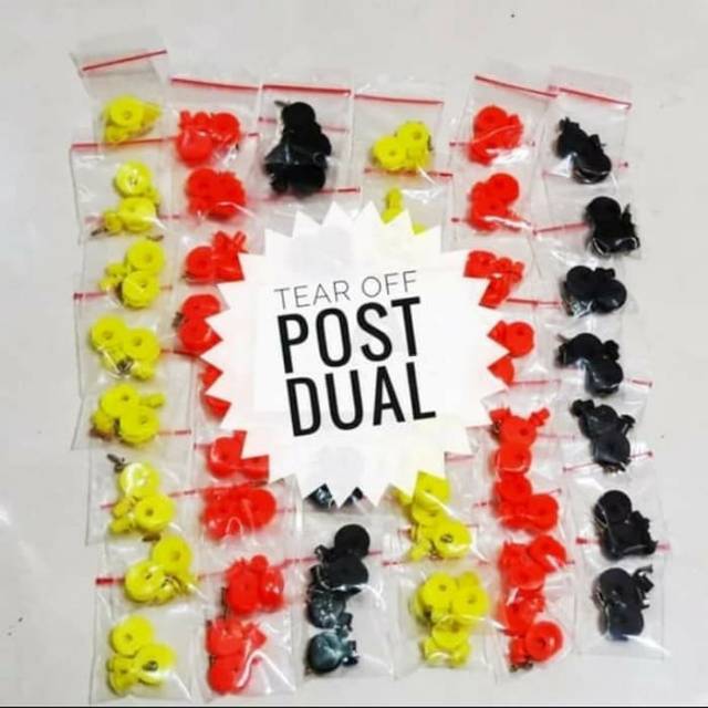 Posh taer off dual/posh dual universal untuk semua helm fulface ,Mahal, Murah/Termurah