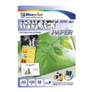 

(DISKON TERMURAH) Blueprint Inkjet Paper (BP-IPA3120) - A3, 50 Sheet, 120 Gsm, Cast Coating, Extra White, Water Resist