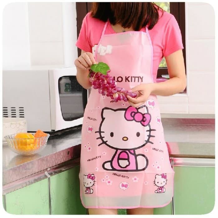 Celemek Dapur Transparan Anti Air Karakter / Celemek Karakter /celemek