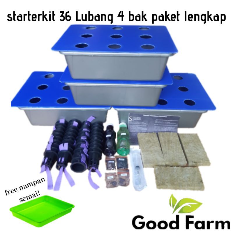 PAKET HIDROPONIK LENGKAP 36 LUBANG 4 BAK | PAKET HIDROPONIK PEMULA | PAKET HIDROPONIK MURAH