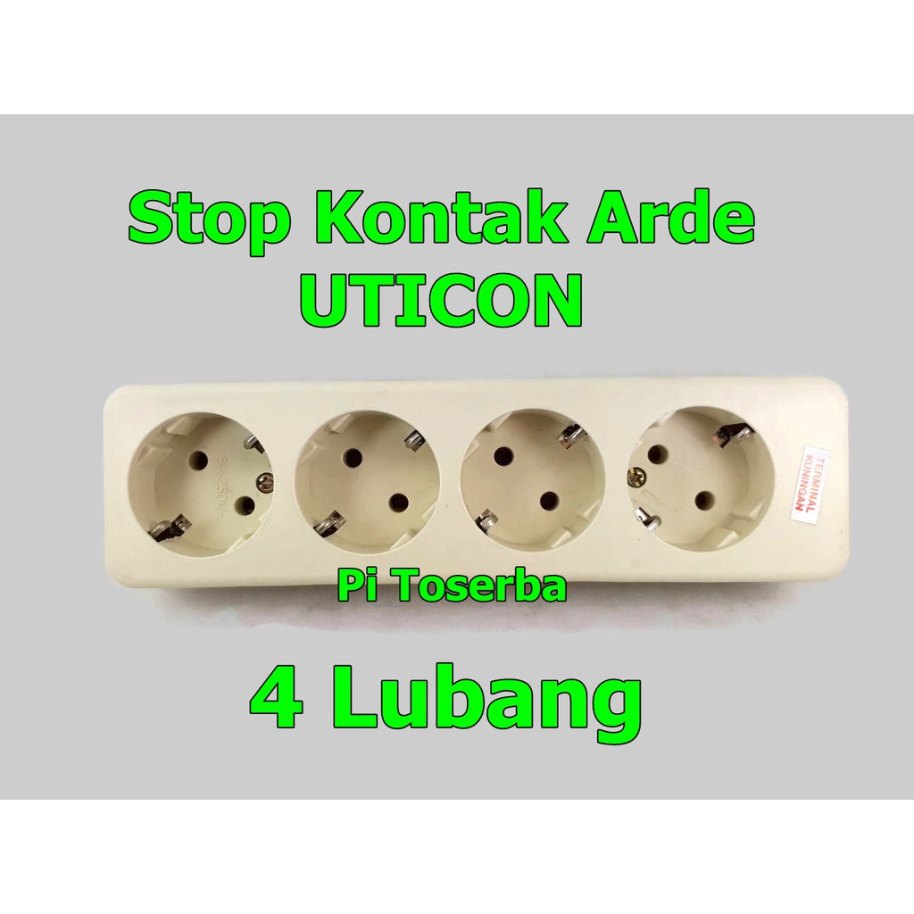 Stop Kontak Arde 4 Lubang Lobang Uticon ST148