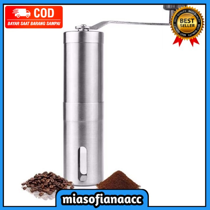 (COD) Penggiling Kopi Manual Hand Grinder Stainless Steel Coffee Maker dan Bumbu Dapur