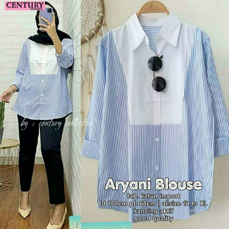 Aryani Blouse, BLOUSE CANTIK BAHAN KATUN IMPORT FIT TO XL TERMURAH