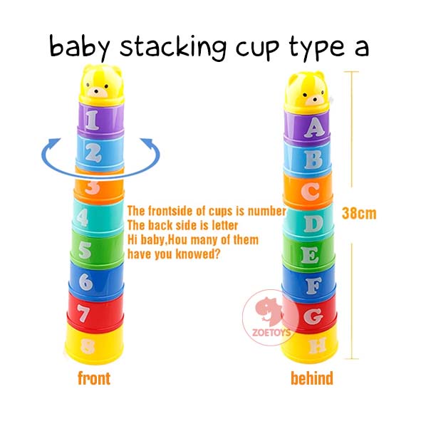 Zoetoys Baby Stacking Cup | Mainan Susun Gelas Bayi Anak | Edutoys