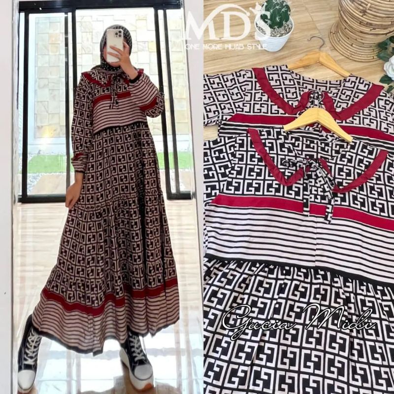 guccia Midi / Midi Dress Rayon Dior