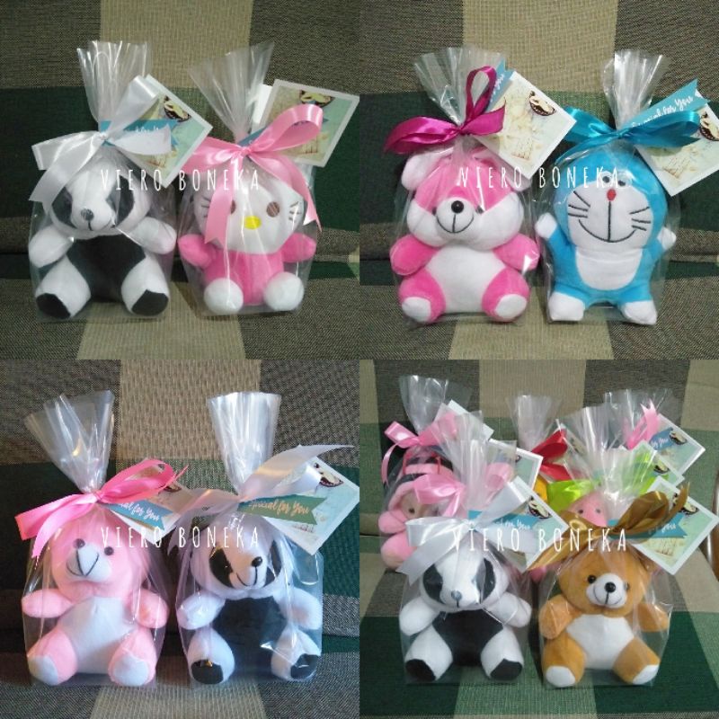Souvenir Boneka Mini Bear Beruang Panda Doraemon Keropi Souvenir Boneka Mini Bear Beruang Panda Doraemon Keropi