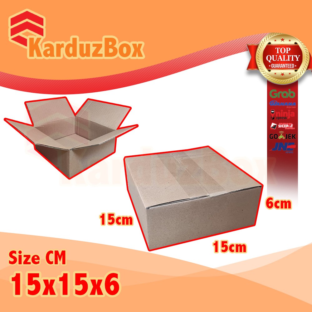 

15x15x6 kardus box packaging POLOS BARU