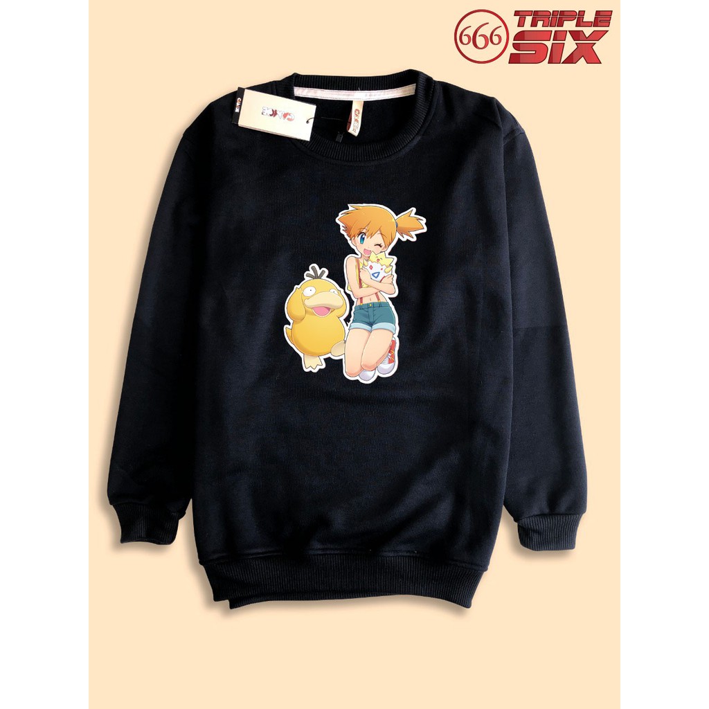 Sweater Sweatshirt Anime Pokemon Misty Togepi Psyduck