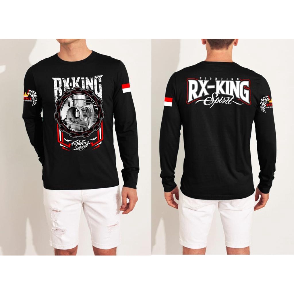 baju kaos pria / baju kaos rx king yrki lengan panjang / baju kaos motor yamaha / baju kaos komonita