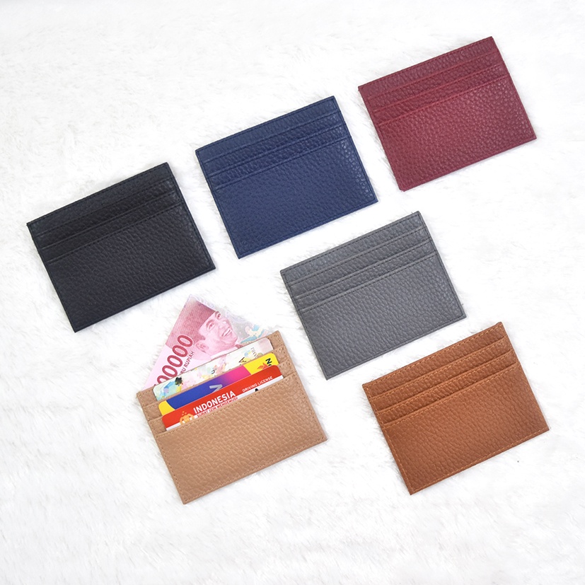 Card Holder 6 + 1 slot Kulit Jeruk