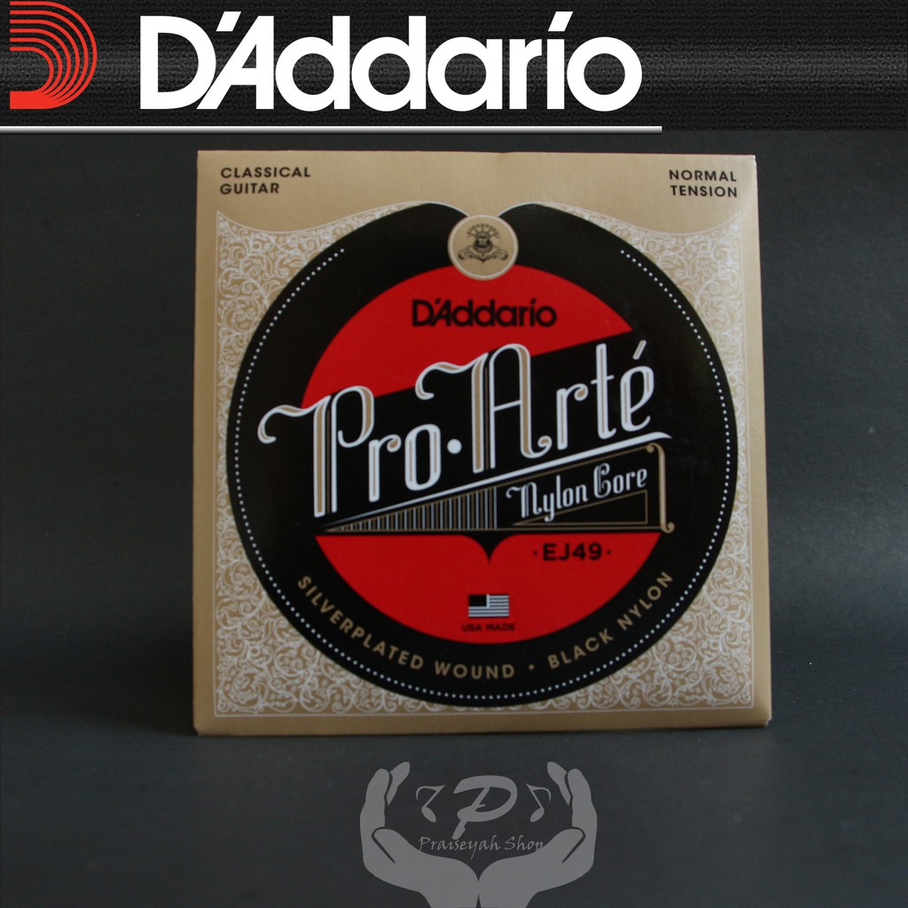 Daddario EJ 49 Pro Arte Black Senar Gitar Classic Nylon Original