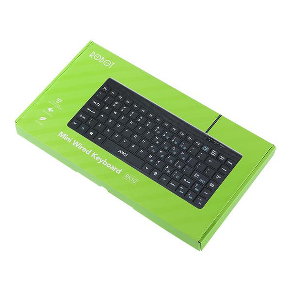 ROBOT RK10 Keyboard  Portable Mini Wired Ultra-Thin Tombol Silent - Garansi Resmi 1 Tahun