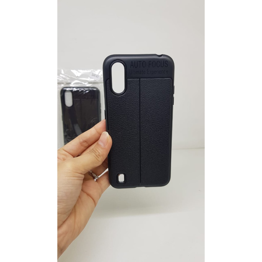 Auto Fokus SAMSUNG A01 5.7 inchi Leather Soft Case SAMSUNG A015F AUTOFOCUS Motif Kulit Jeruk