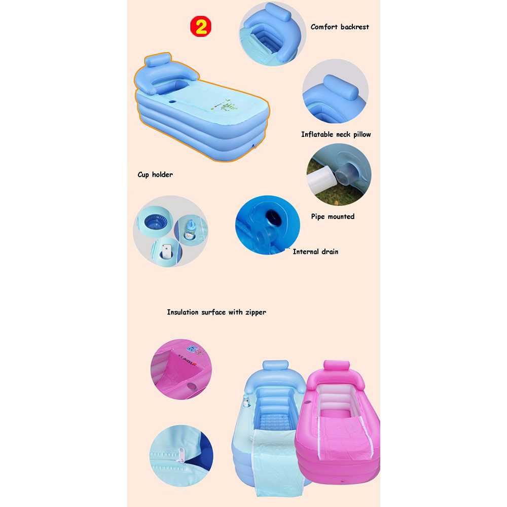 TD-AI01 Intime Spa Bathtub Portable 160 x 84 x 64 cm dengan Pompa - YT-038B