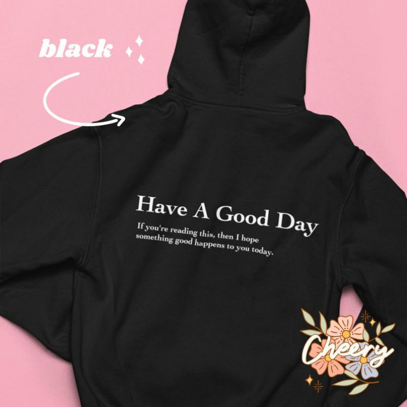 S - XXXXXL(6XL) Zip Hoodie HAVE A GOOD DAY OVERSIZE / Jaket Resleting NOT IN THE MOOD BIGSIZE Jumbo OVERSIZE Loose Long Sleeve Pria wanita 5XL 4XL 3XL 2XL XL L M