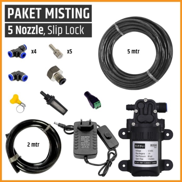 Promo Paket Misting  Kabut  Embun 5 Mist Nozzle Paludarium  Terrarium Diskon