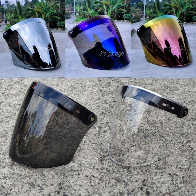 Visor Flat injak snail Retro Cargloss Bogo NJS Zeus universal bisa semua helm model bogo dll