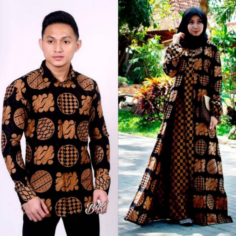 Batik Couple _ Maura Sania Ruffle Batik couple ORI ndoro jowi DNT GARANSI TERMURAH Al size L XL XXL-9