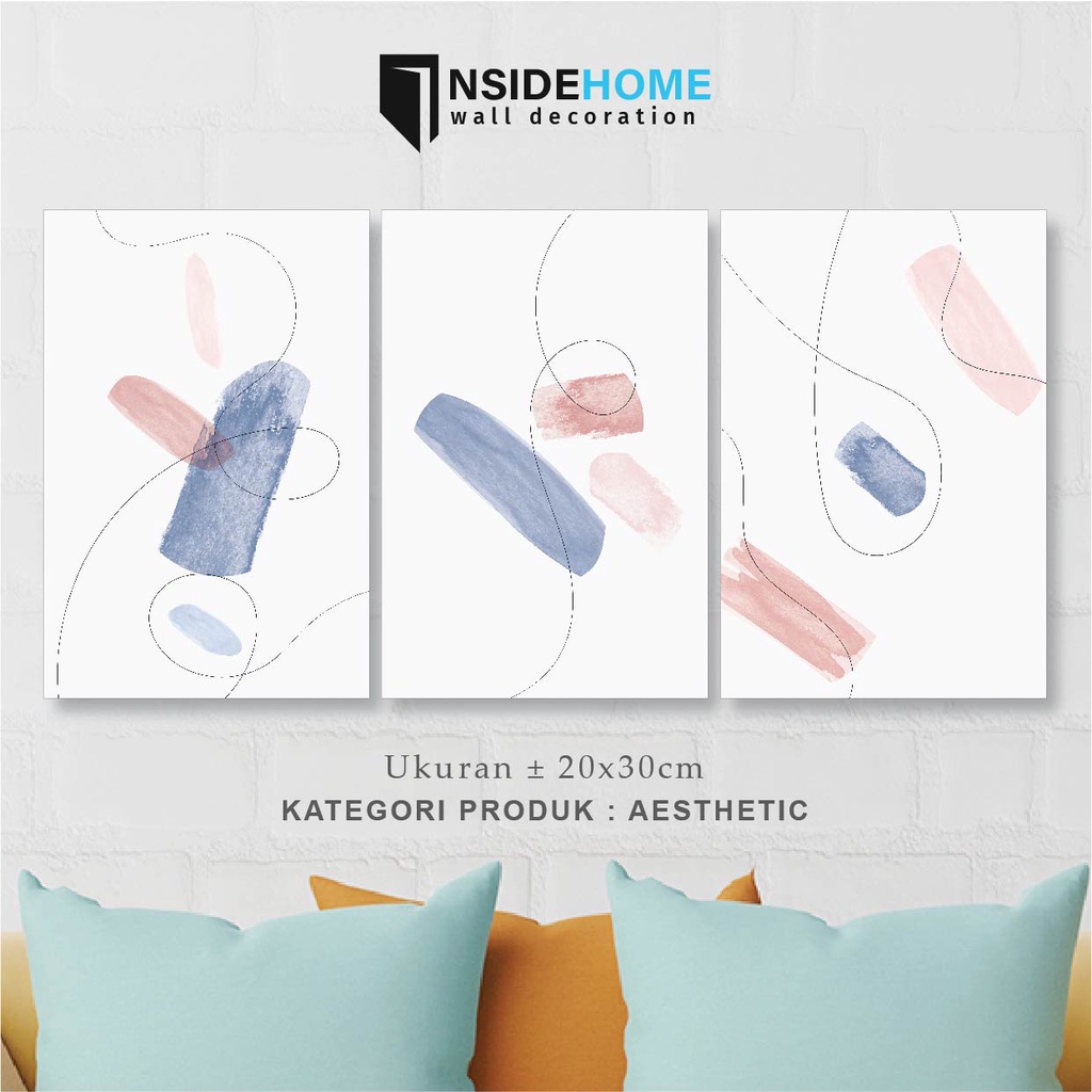 Hiasan Dinding Estetik Poster Kayu MDF Motif Guci Boho Wall Decor Aesthetic Abstract Bohemian Pajang