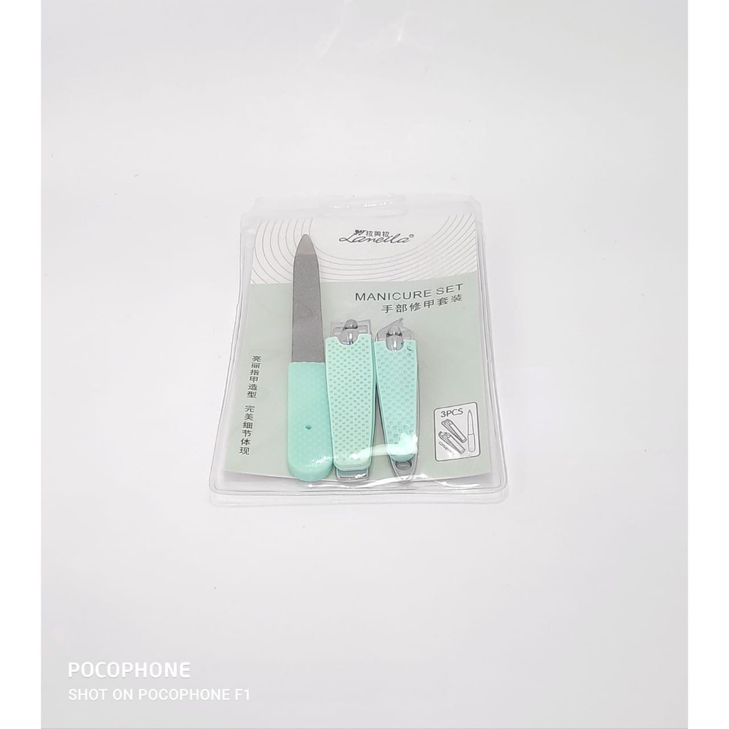 SET MANICURE GUNTING KUKU ISI 3 IMPORT KUALITAS TERBAIK