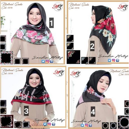 hijab segi empat hijab instan jilbab motip kerudung segi empat motip voal umama
