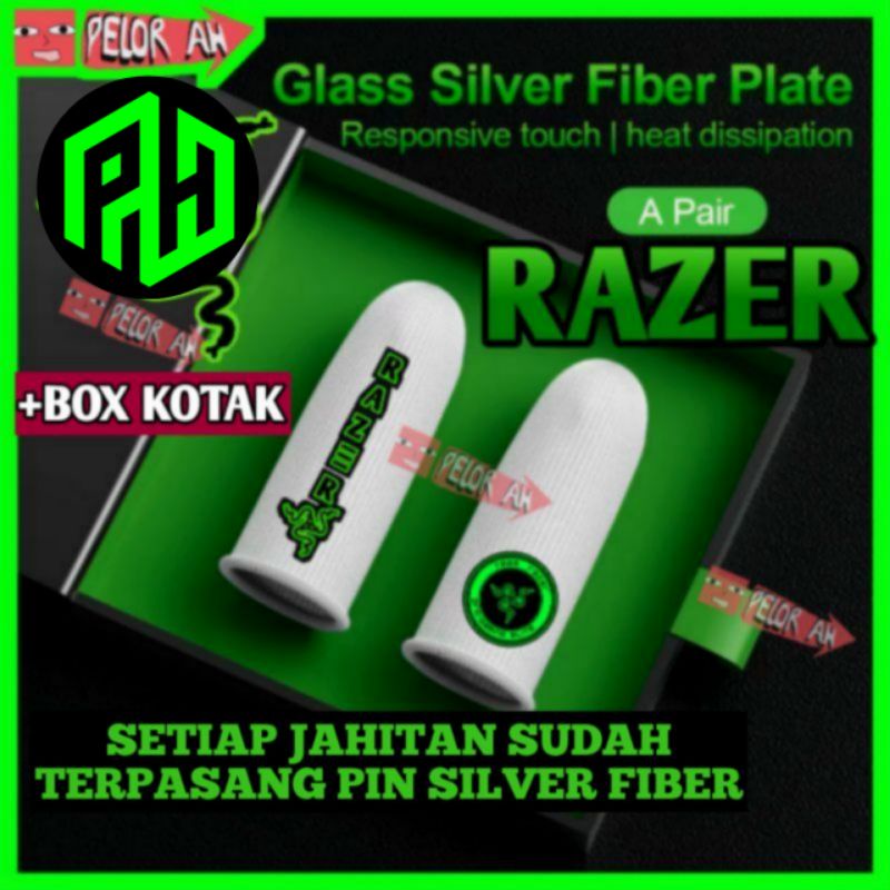 SARUNG TANGAN JEMPOL RAZER ISI 2 ANTI BASAH/KERINGAT HP GAMING RAZER