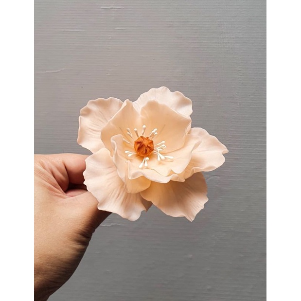 

gumpaste flower / peony open fantasi / hiasan tart cake topper