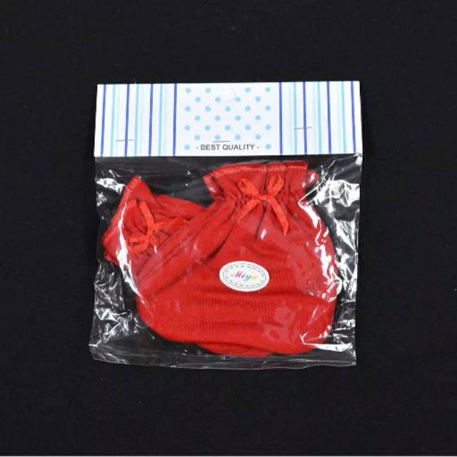 MIYO 1 Set Sarung Tangan &amp; Kaos Kaki Karet Bayi/Baby Merah (0-3M)| Kaos Kaki Bayi/ Perlengkapan Bayi