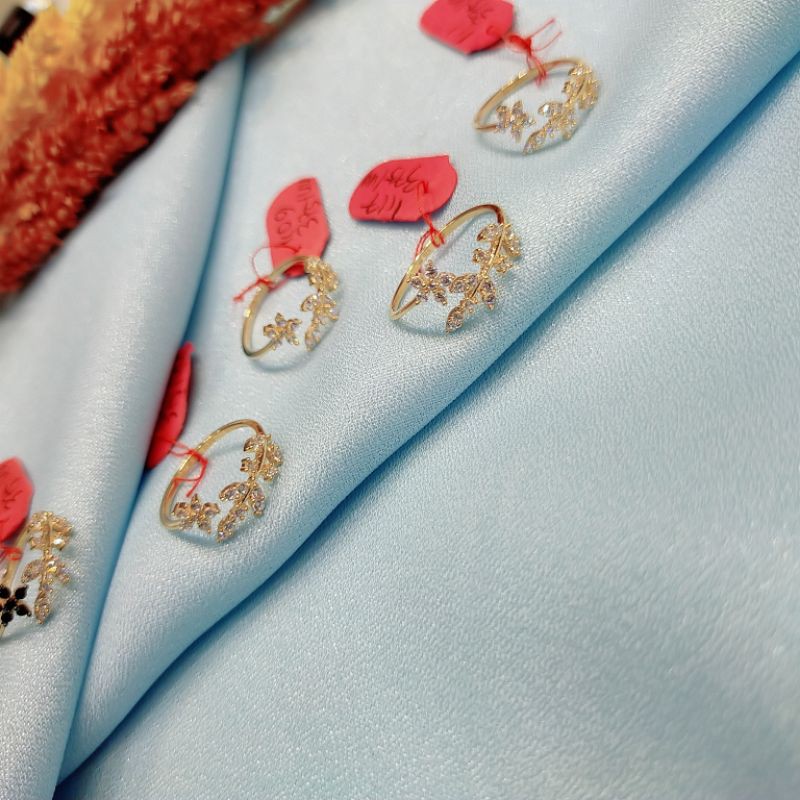 cincin mata motif bunga daun mas 375